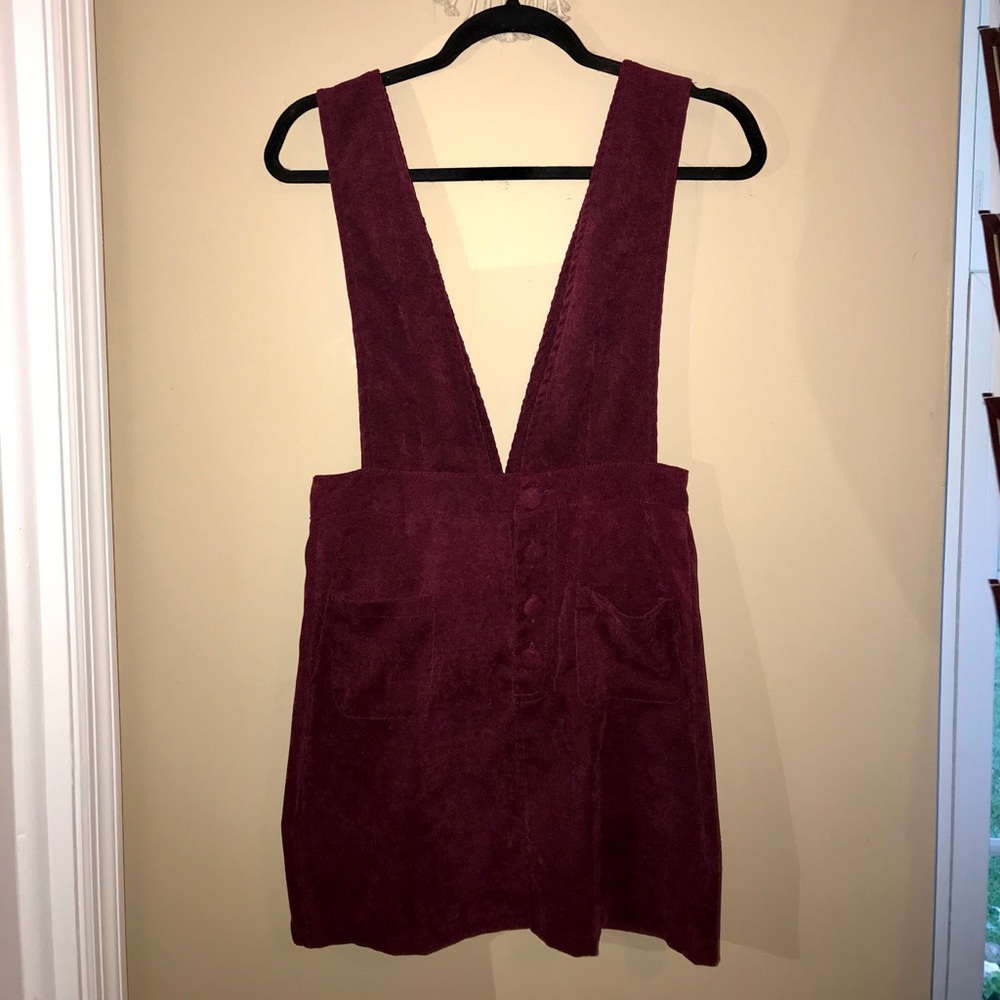 Maroon Overall Dress